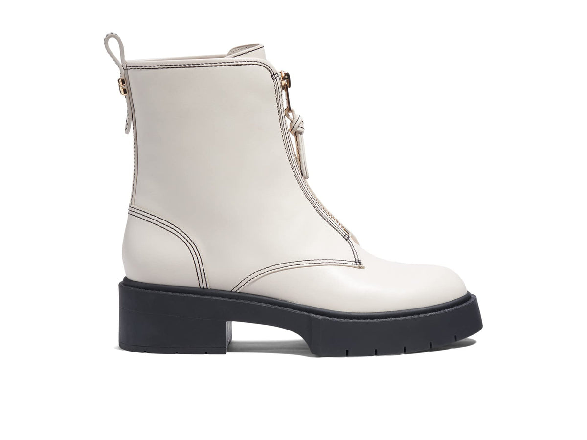 Coach Liza Leather Bootie Chalk 5 B (M)