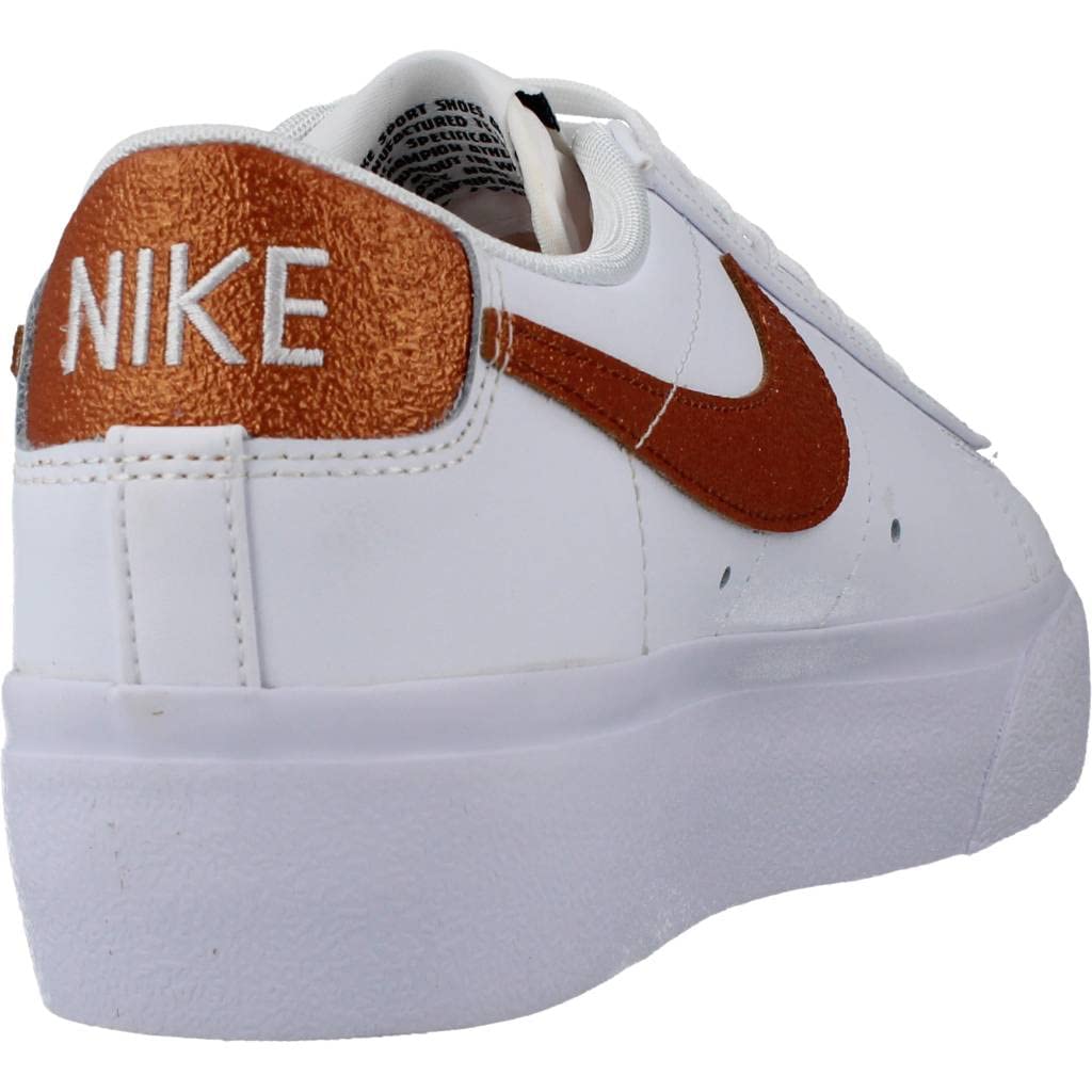 Nike Blazer 77 Platform Womens White Metallic Copper Size 7.5