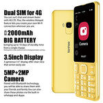 TIANHOO Cell Phone for Seniors 4G/LTE Unlocked, 4G Senior Cell Phone Unlocked, Dual Card Standby, Senior Cell Phone 4g Unlocked ATT with Charging Dock Speaker (Yellow)