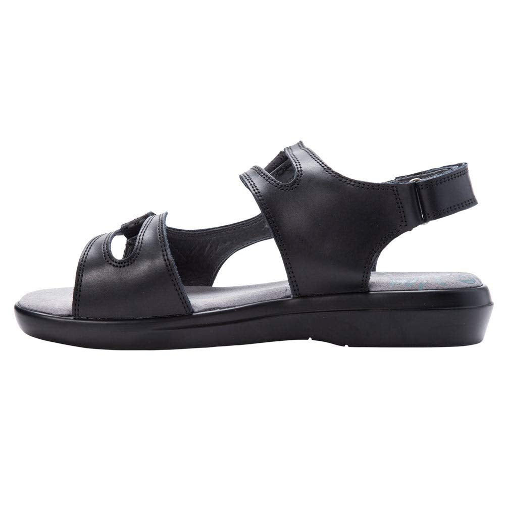 Propet Marina Women's Adjustable Strap Sandal Black - 9.5 Narrow