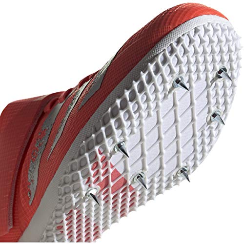 adidas Adizero HJ Unisex Track & Field Shoe (Signal Coral/Silver Met./FTWR White, 5.5 M US)