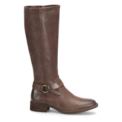 BORN Women's Saddler Wide Shaft Chocolate 11 M