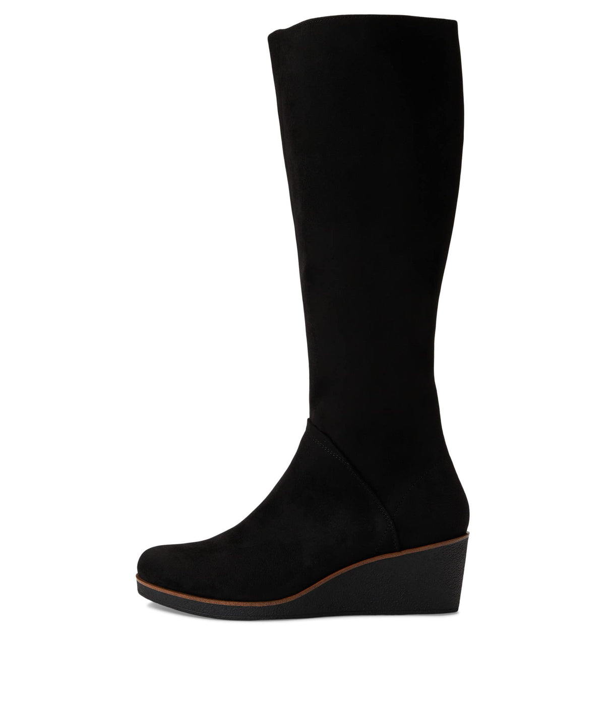 Aerosoles Women's Binocular-Discontinued, Black Faux Suede, 12 Wide