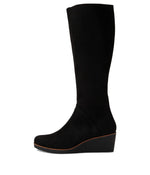 Aerosoles Women's Binocular-Discontinued, Black Faux Suede, 12 Wide