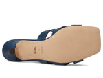 Coach Tillie Leather Sandal Dark Denim 8 B (M)