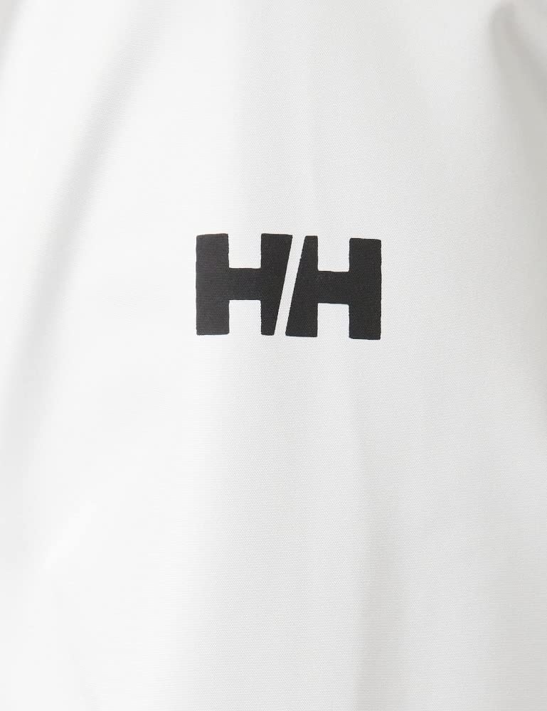 Helly-Hansen Women's Aden Waterproof Breathable Hooded Long Rain Jacket, White, Medium