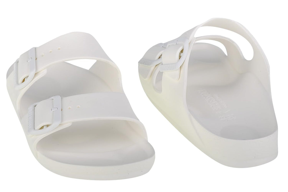 Birkenstock Unisex Arizona Essentials Slide-On Sandal, White, 10-10.5 Narrow Women/8-8.5 Narrow Men, 41EU