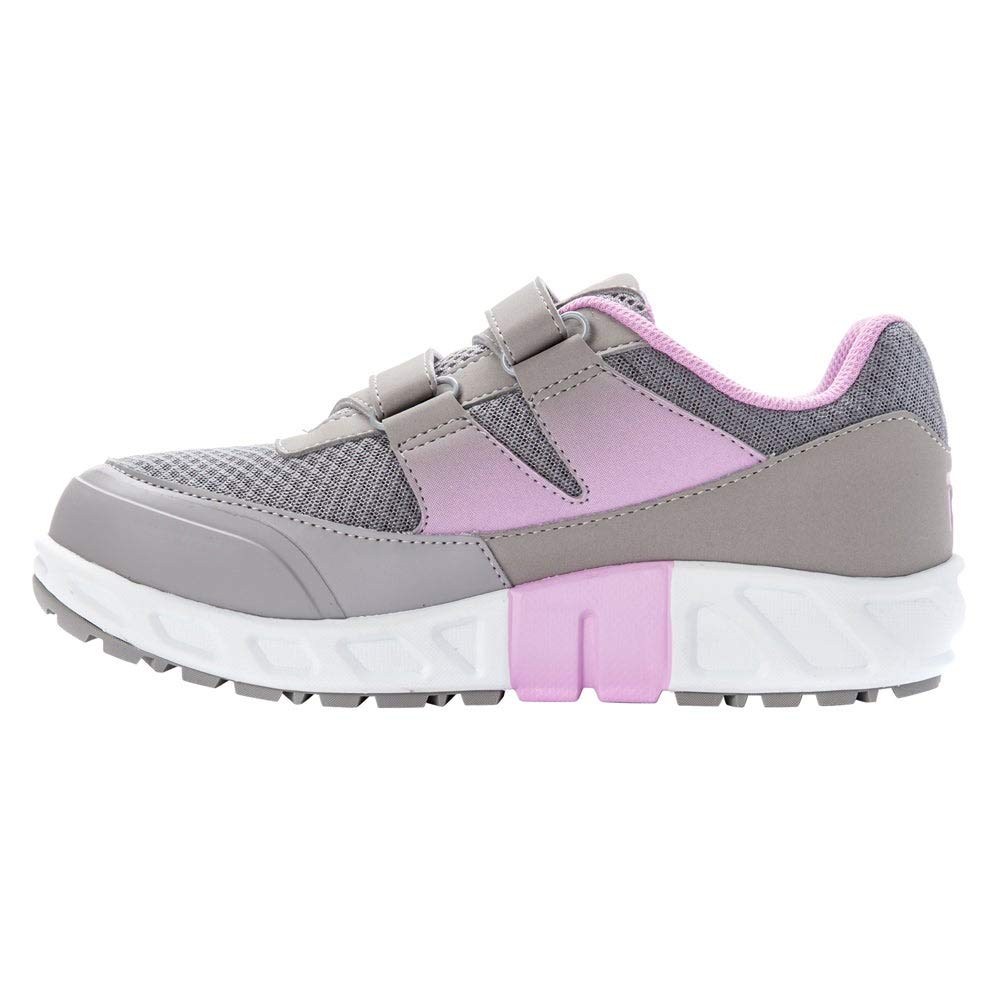 Propet Women's Matilda Strap Sneaker, Grey/Pink, 6.5 B US