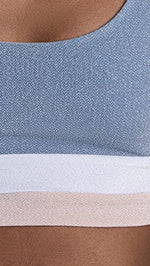 Beach Riot Women's Mackenzie Top, Frost, Blue, Metallic, M