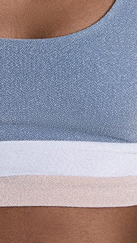 Beach Riot Women's Mackenzie Top, Frost, Blue, Metallic, L