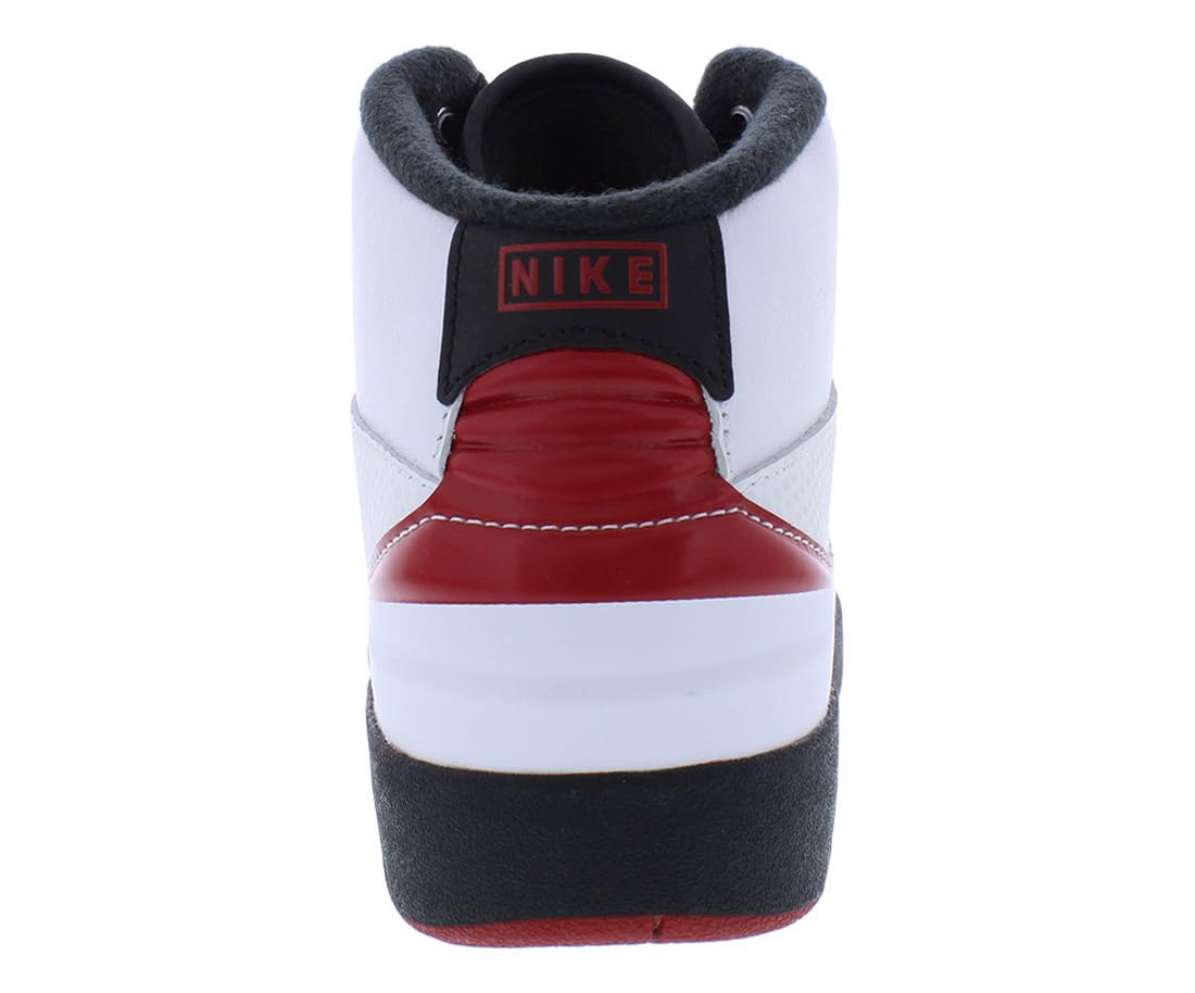 Jordan 2 Retro (Little Kid) White/Varsity Red/Black 13 Little Kid M