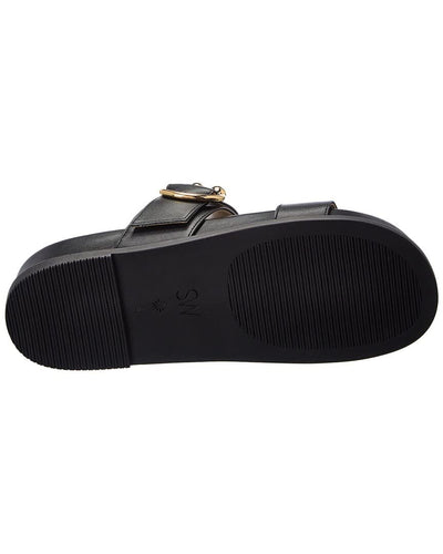 Stuart Weitzman Joni Slide Black 11 M