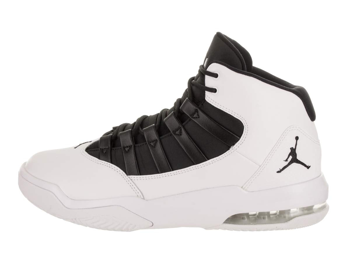 Jordan Mens Jordan MAX Aura White Black Black Size 9
