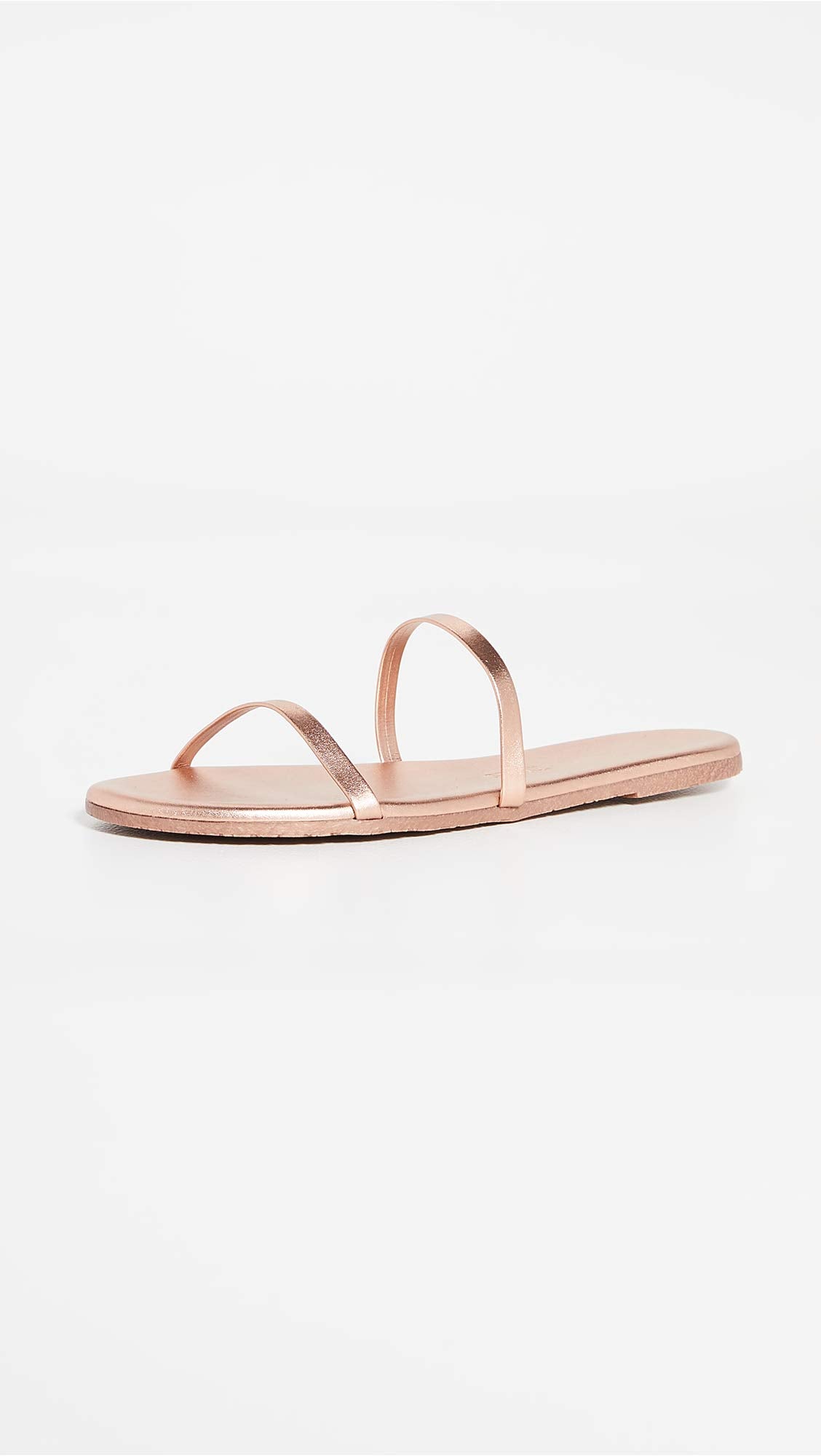 TKEES Women's Gemma Sandals, Beach Pearl, Pink, Metallic, 7 Medium US