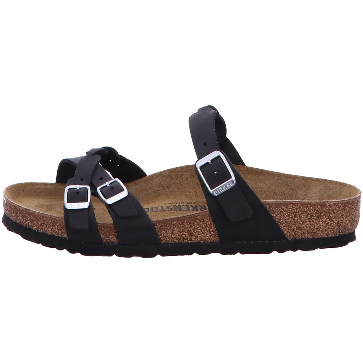 Birkenstock Franca Oiled Leather Women's Sandals, black, EU 37 (US 6-6.5)