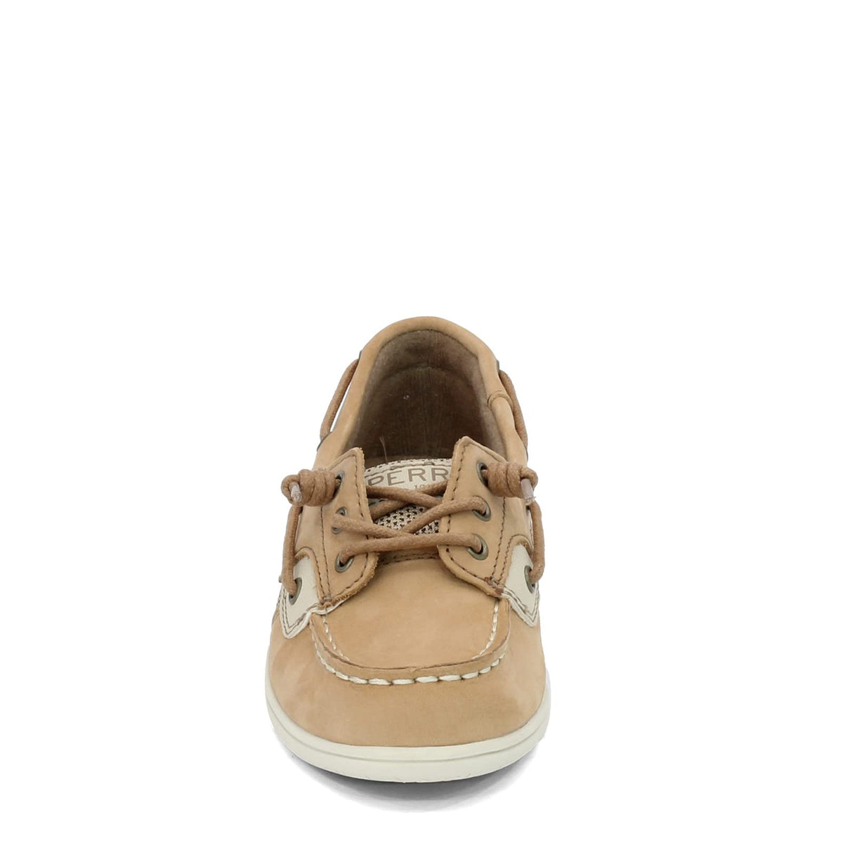 Sperry girls Shoresider 3 Eye Boat Shoe, Linen/Oat, 5.5 Big Kid US