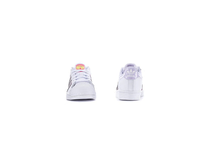 adidas Originals Womens Superstar Sneaker, Cloud White/Victory Crimson/Purple Tint, 6.5