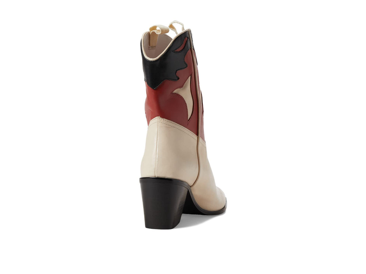42 GOLD Bartlett Boots for Women Offers Leather Upper, Synthetic and Textile Lining, and Snip Toes and Stacked Block Heels Red 9.5 M