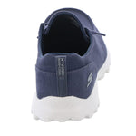 Skechers Women's GO Walk 2-Canvas MOC Toe Sneaker, Navy, 10.5