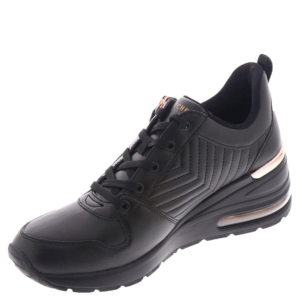 Skechers Women's Million AIR Sneaker, 5 Black