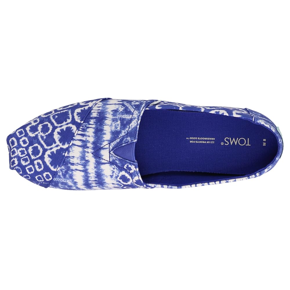 TOMS Womens Alpargata Slip On Flats Casual - Blue - Size 6.5 B