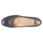 Sofft Lana Heeled Sandals for Women – Leather Lining and Upper – Microfiber Footbed – Closed Toe Style Sky Navy 8.5 M (B)