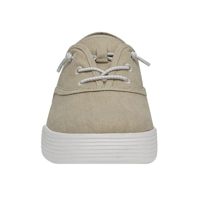 Hey Dude Conway Craft Linen White Men's Size 15 | Unisex Sneakers | Unisex Slip On Shoes | Comfortable & Light-Weight