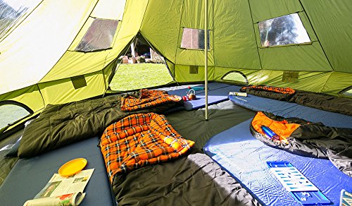 Hasika 4-Season 10 Persons Waterproof Large Family Tent Hunting Camp Tent, Huge Teepee Tents for Sale,Size 5M/16.4ft