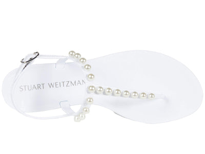 Stuart Weitzman Womens Goldie Jelly White 9 M