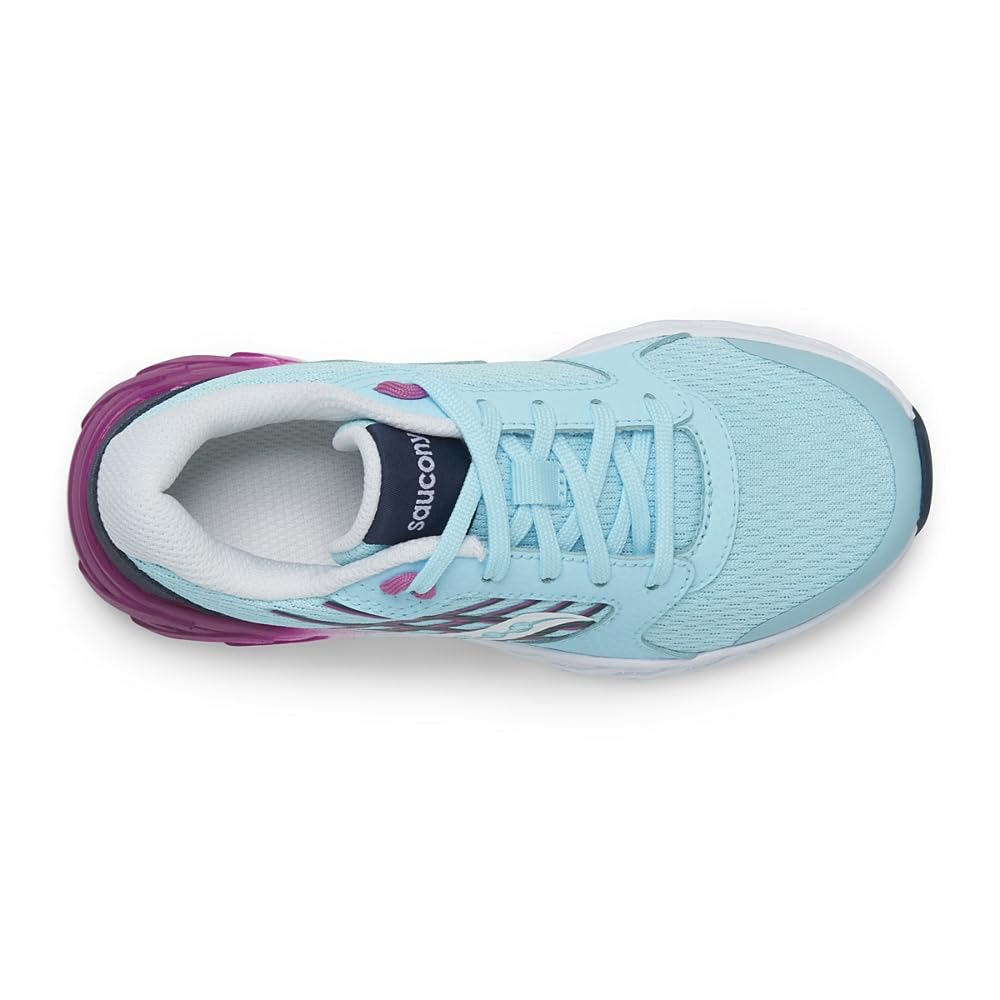 Saucony Wind 2.0 Sneaker, Blue/Pink, 3 Wide US Unisex Big_Kid