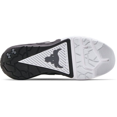 Under Armour Men's Project Rock 4 Training Shoe (11.5, Black/White, Numeric_11_Point_5)