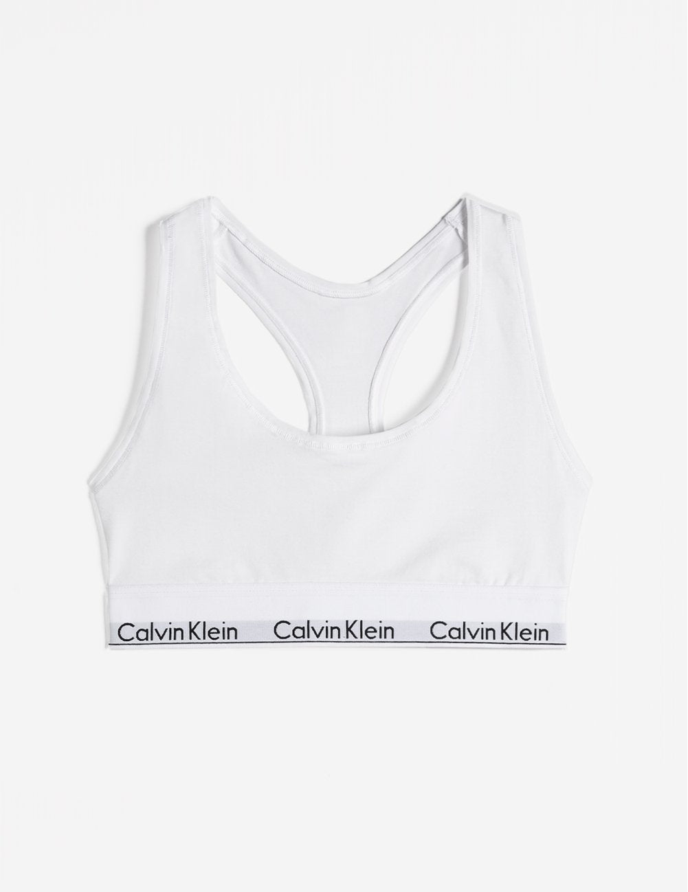 Calvin Klein Modern Cotton Unlined Wireless Bralette, White, Large