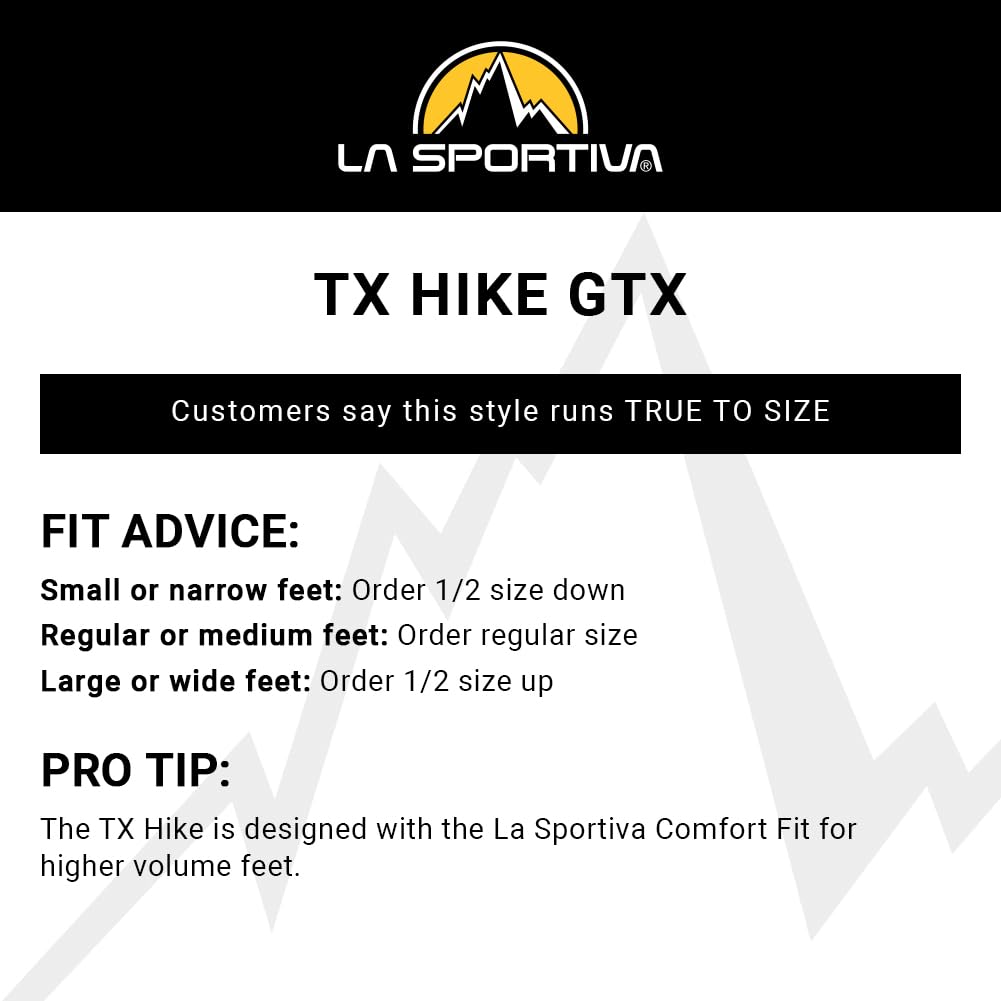 La Sportiva Mens TX Hike GTX Hiking Shoes, Charcoal/Moss, 10