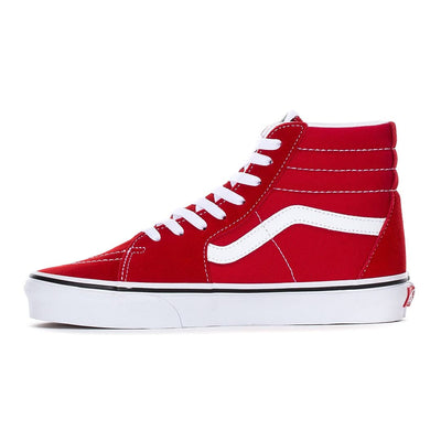 Vans Unisex Sk8-Hi Racing Red/True White Sneaker - 7.5