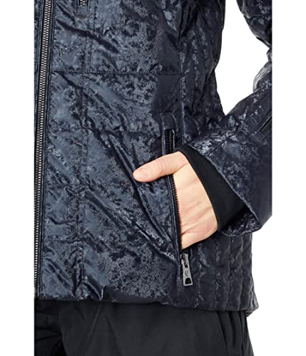 Obermeyer Devon Down Jacket for Women - Full Front Zipper Closure With Fleece Chin Warmer, Chic and Gorgeous Down Jacket Black Frost 2 One Size