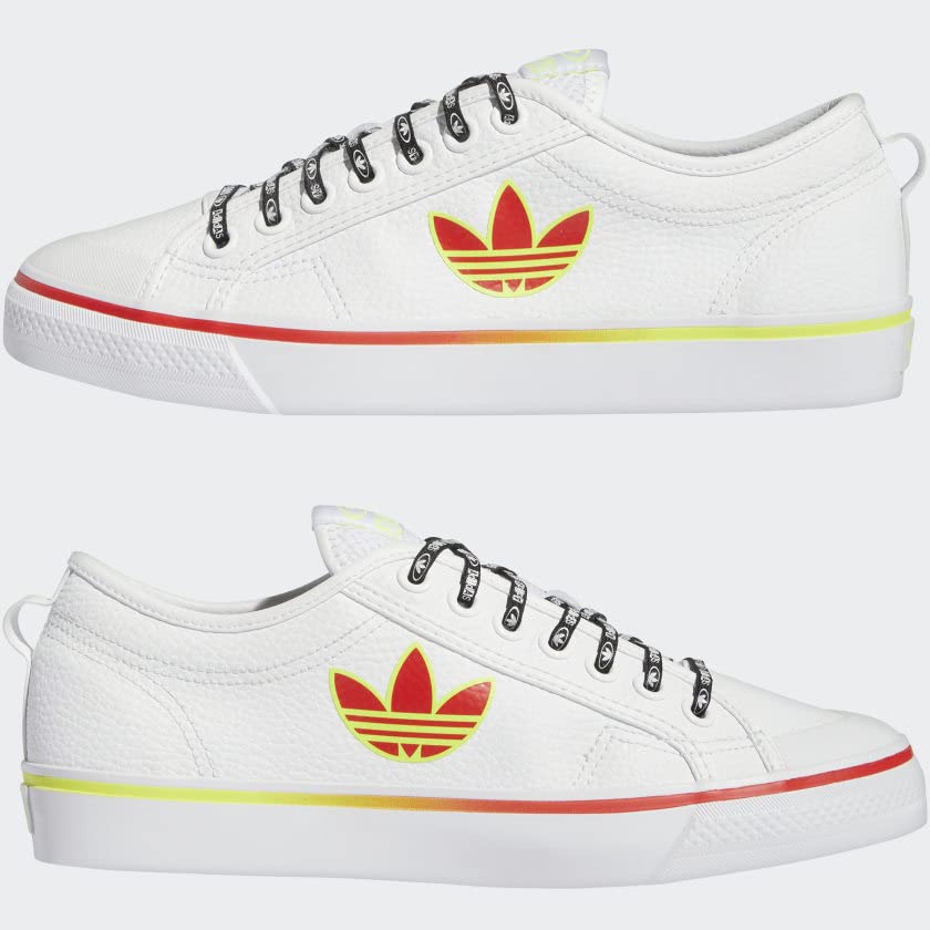 adidas Nizza Trefoil Shoes Men's, White, Size 10