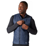 Smartwool Men's Smartloft 60 Hybrid Half Zip Coat - Merino Wool Midlayer for Skiing, Hiking, Running & Other Cold-Weather Activities - Moisture-wicking, Odor-resistant Jacket - M, Deep Navy