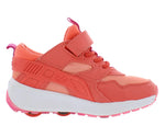 HEELYS Girl's Force X2 Wheels Skate Sneaker Shoes 1 Little Kid Papaya/Hot Pink