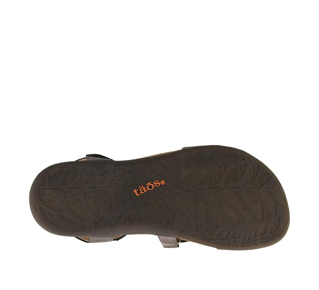 Taos Footwear Women's Grand Z Pewter Sandal 10 M