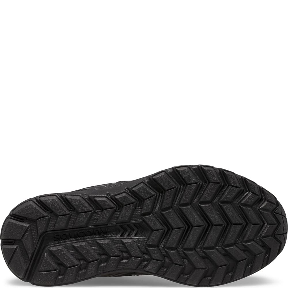 Saucony Cohesion 14 Alternative Closure Running Shoe, Black/Black, 12.5 Wide US Unisex Big_Kid