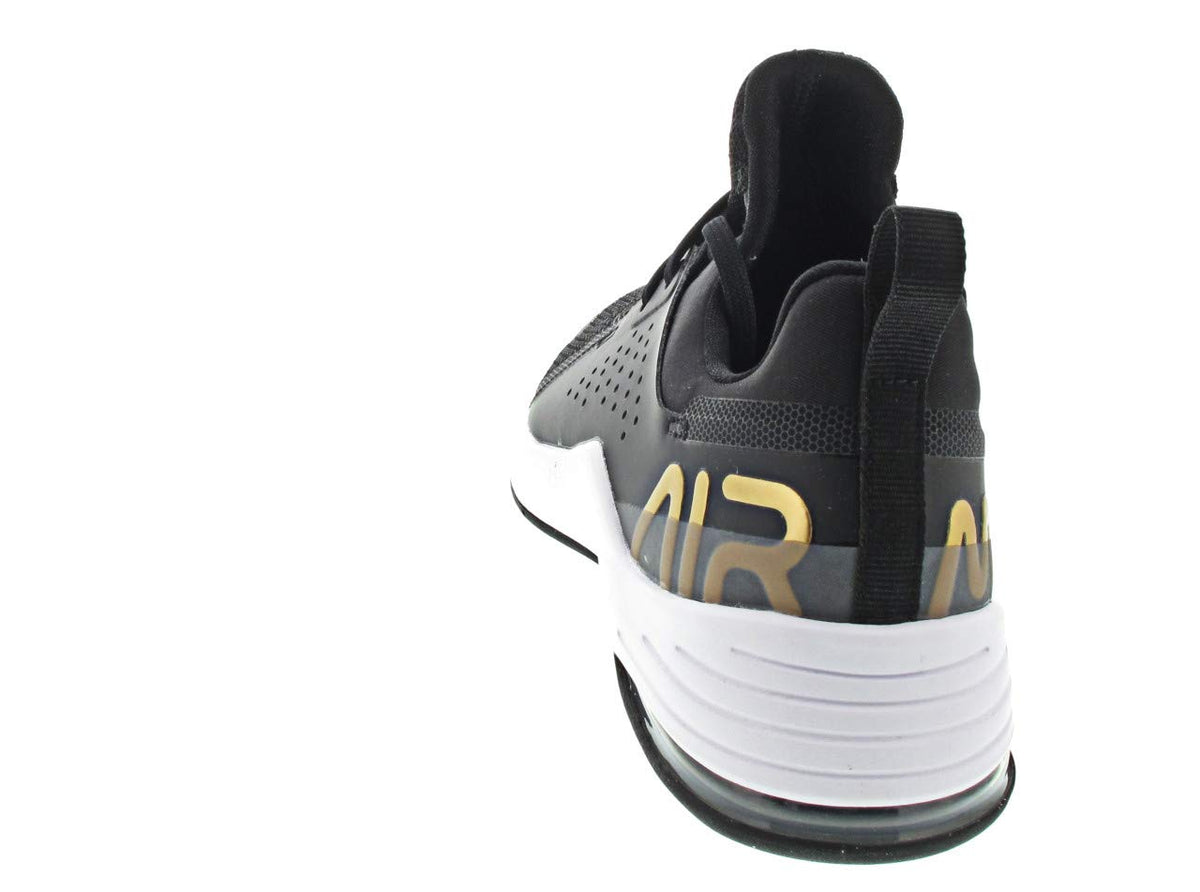 Nike Women's Air Max Bella Tr 3 Sneaker, Black/Metallic Gold-flat Pewter-white, 7