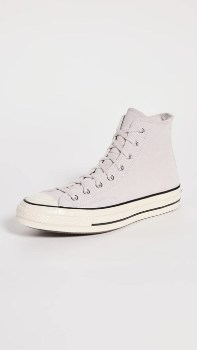 Converse Men's Chuck 70 Suede Sneakers, Pale Putty/Egret/Black, 9 Medium US