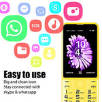 TIANHOO Cell Phone for Seniors 4G/LTE Unlocked, 4G Senior Cell Phone Unlocked, Dual Card Standby, Senior Cell Phone 4g Unlocked ATT with Charging Dock Speaker (Yellow)