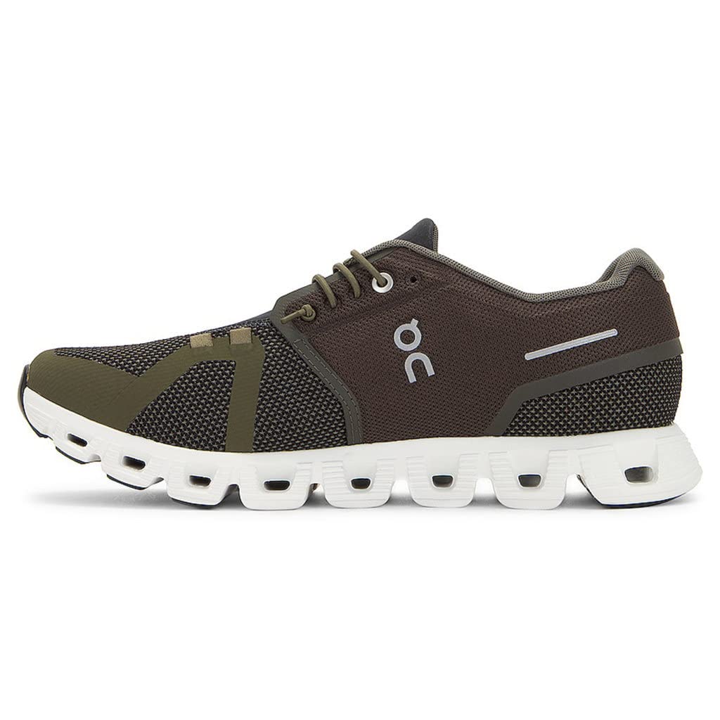 ON Men's Cloud 5 Combo Running Shoes, Olive/Thorn, 7.5