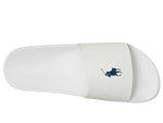 POLO RALPH LAUREN Polo Slide Sandal White/Navy 9 D (M)