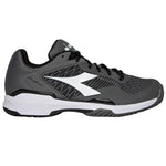 Diadora Men's Speed Competition 7+ All Ground Tennis Shoe (Steel Gray/White/Black, 8.5)