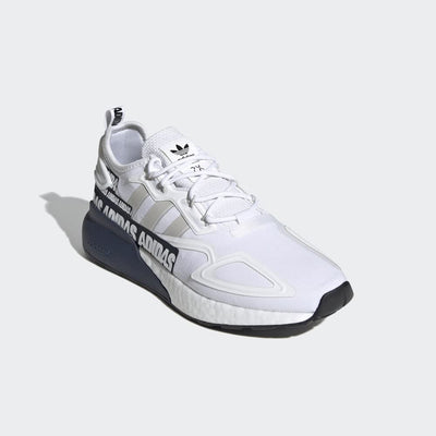 adidas mens ZX 2K Boost Shoes, White-grey-collegiate Navy, 9