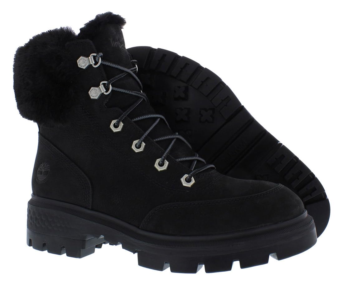 Timberland Women's Cortina Valley Winter Hiker WP Boot, Black Nubuck, 6.5 Medium