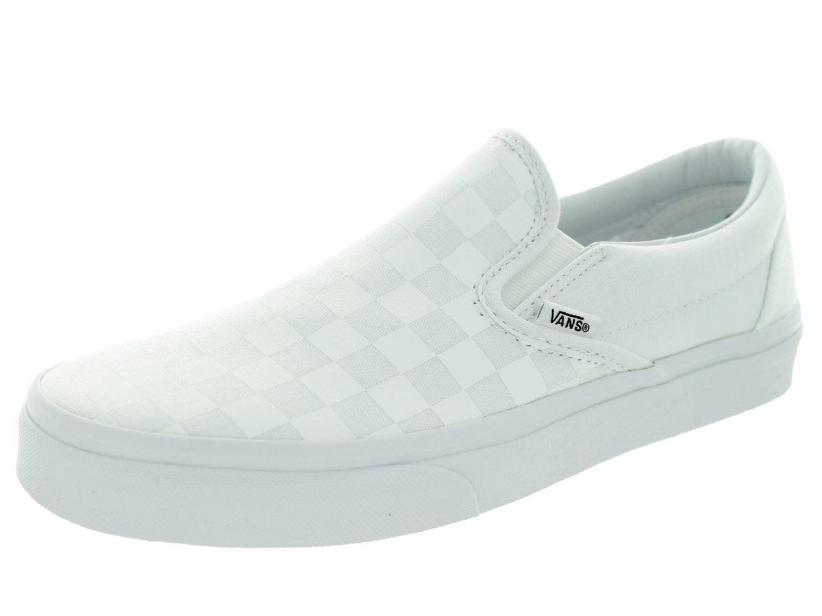 Vans Unisex Classic Slip-On (Checkerboard) Truewhite/T Skate Shoe 4 Men US / 5.5 Women US