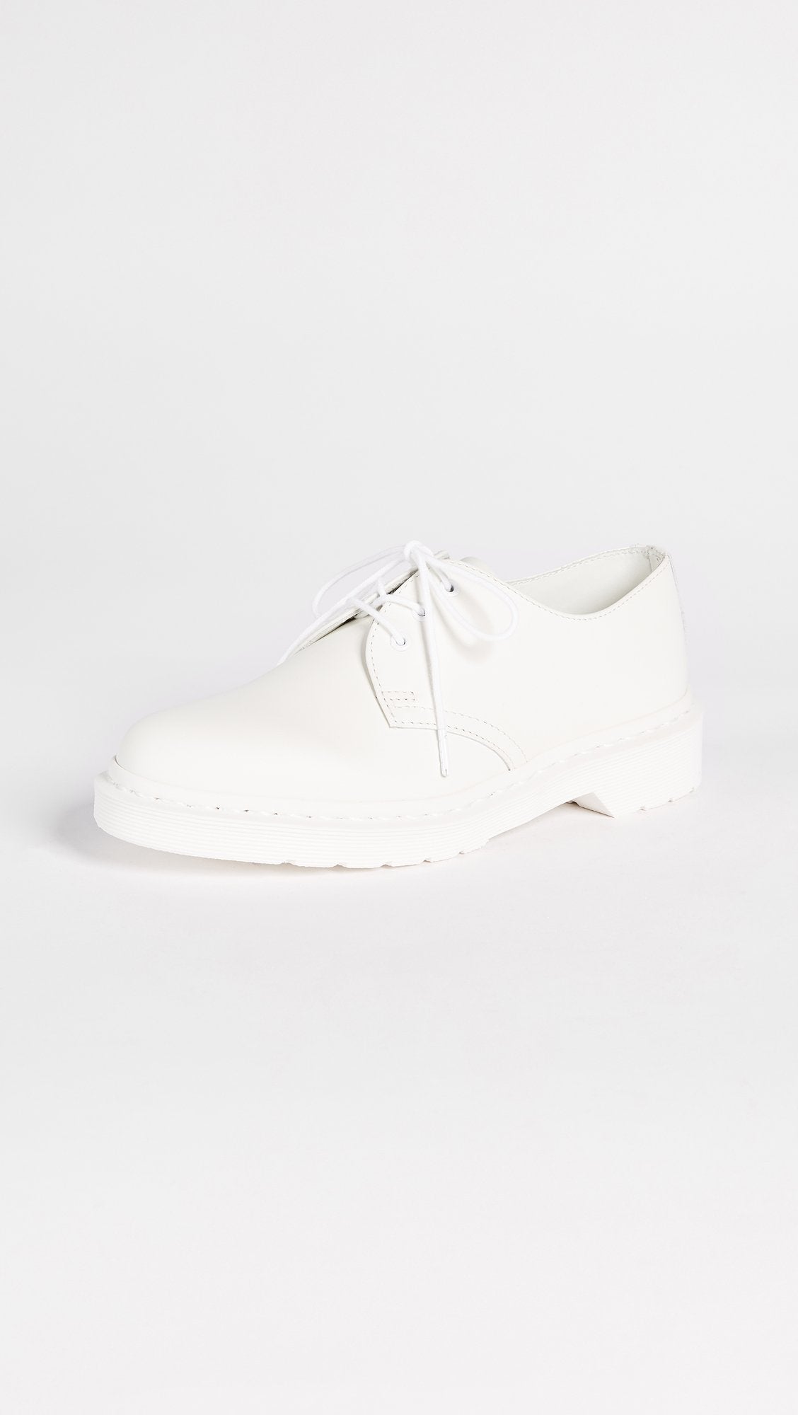 Dr. Martens Women's 1461 Mono 3 Eye Shoe, White, 7 Medium US